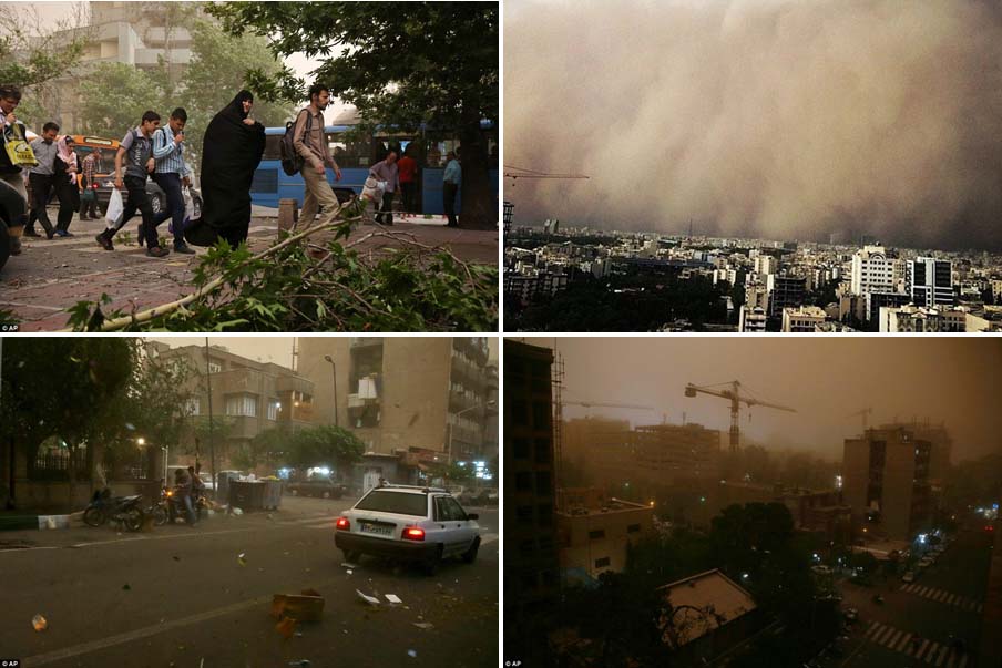 5 Tewas dan 30 Terluka Akibat Badai Pasir Landa Teheran